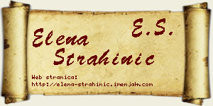 Elena Strahinić vizit kartica